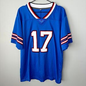 Buffalo Bill Josh Allen #17 Blue Football Jersey Mens Small Patchwork Embroidery